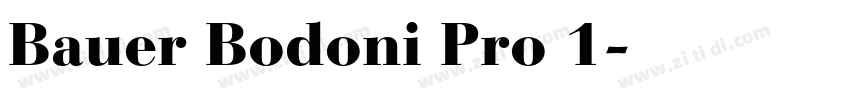 Bauer Bodoni Pro 1字体转换